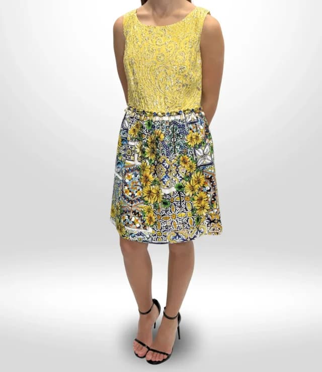 Dolce & Gabbana Crystal Mini Dress (Size 44) in Yellow from Revivre, photo 1 of 1