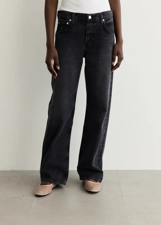 CITIZENS OF HUMANITY Lindz Easy Straight Jeans in vintage black (washed black), image 1 of 1 from Incu