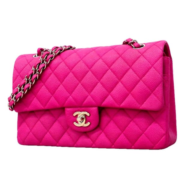 Chanel Shoulder Bag Quilted Caviar Leather Pink Silver in Pink Caviar leather from The Reluxe, photo 1 of 1