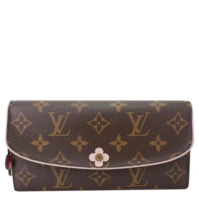 Louis Vuitton Emilie Bloom Flowers Monogram Canvas Wallet Rose Ballerine in Pink Coated canvas from Dallas Designer Handbags, photo 1 of 1