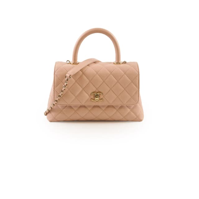 Chanel Caviar Coco Handle Small LGHW Light Pink in Pink Caviar leather from The Purse Affair, photo 1 of 1