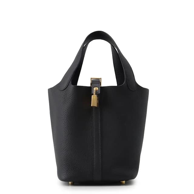 Hermès Handbag Picotin Lock PM Canvas Gold Taurillon Clemence Tote Bag in Gold Clemence leather from The Reluxe, photo 1 of 1