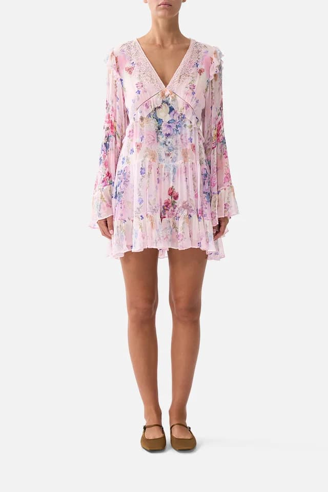 Camilla eBoutique TIERED SWING MINI DRESS PALATIAL PASTELS, image 1 of 1 from CAMILLA