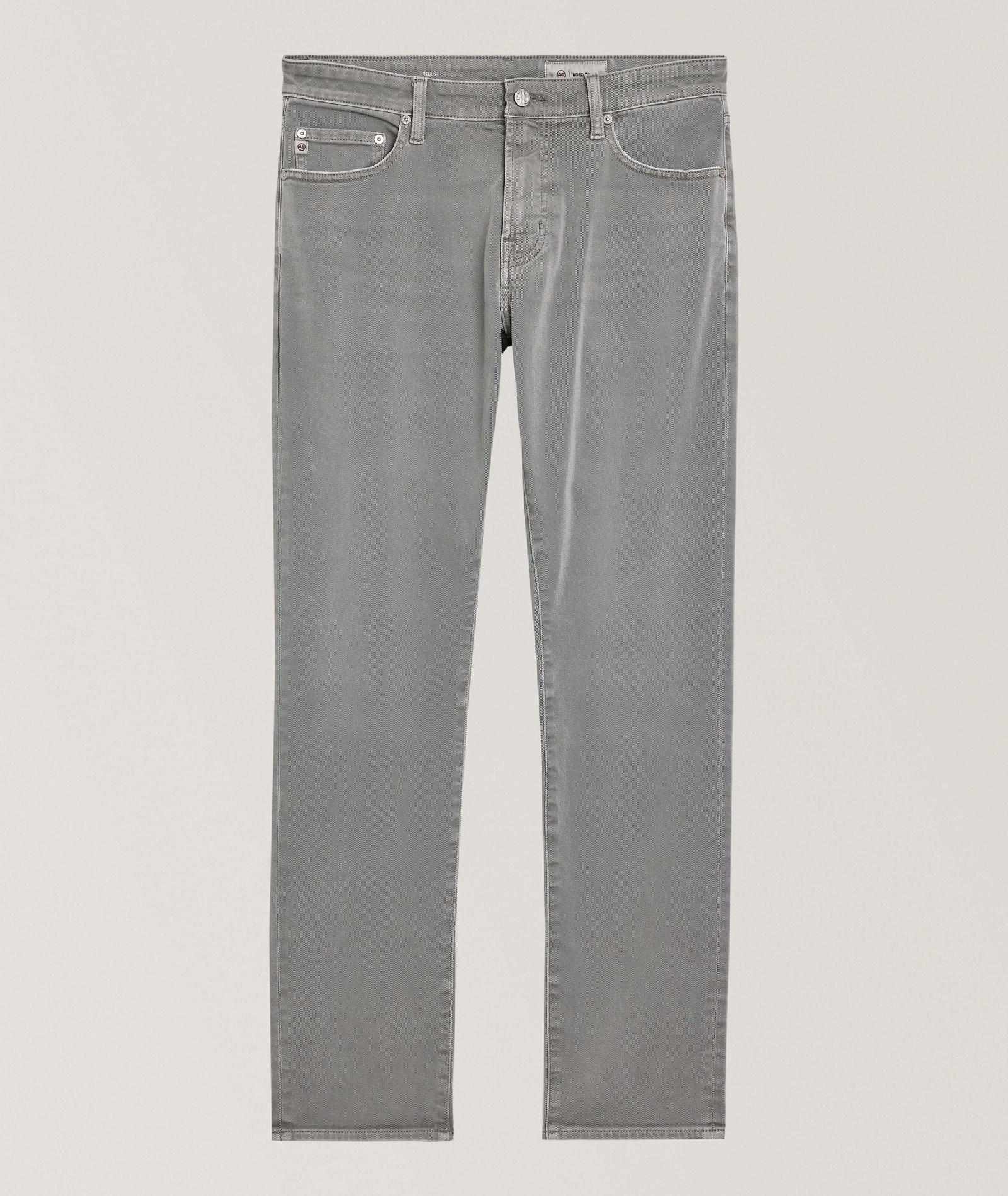 AG Tellis Modern Slim Fit Jeans in Grey 93% cotton, 6% polyester, 1% elastane, image 1 of 1 from Harry Rosen