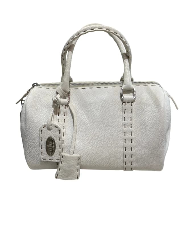 Fendi Boston Small Duffle Bag in White Caviar leather from Revivre, photo 1 of 1