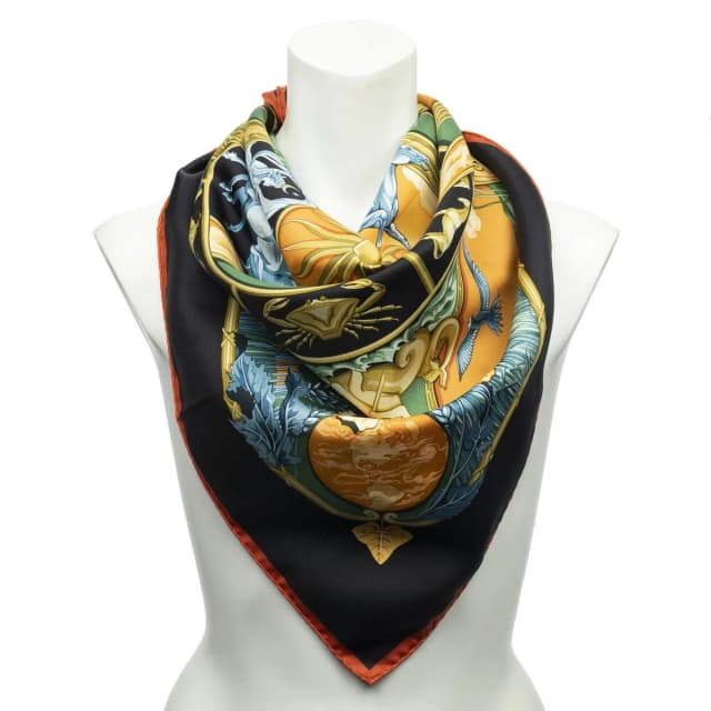 Hermès Scarf Orange in Orange Silk from The Reluxe, photo 1 of 1