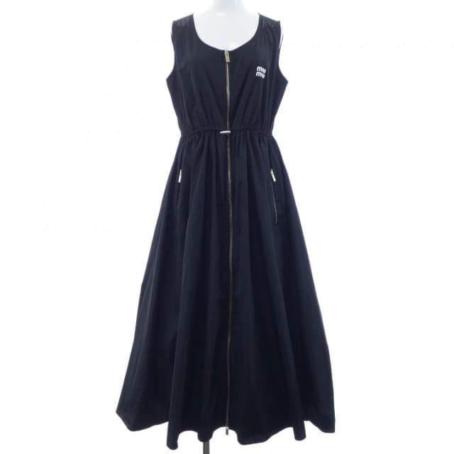 Miu Miu Sleeveless Technical Silk Dress in Silk from The Reluxe, photo 1 of 1