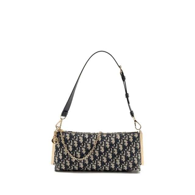 Dior Club Bag Blue Oblique Canvas LGHW in Blue Canvas from EMIER, photo 1 of 1