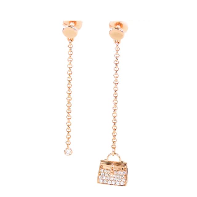 Hermès Earrings Amulette Kelly Pink Gold 18K Diamond in Pink from The Reluxe, photo 1 of 1