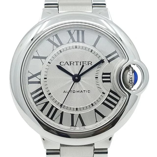 Cartier Watch Ballon Bleu 33 Silver Dial SS Automatic in Blue from The Reluxe, photo 1 of 1