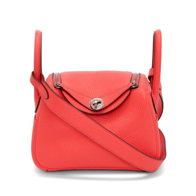 Hermès Clemence Mini Lindy 20 in Rose Texas Clemence leather from Blue Spinach, photo 1 of 1