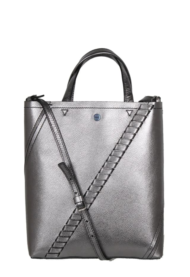Proenza Schouler PS Hex Tote Metal, Dark Silver, image 1 of 1 from Cultstatus