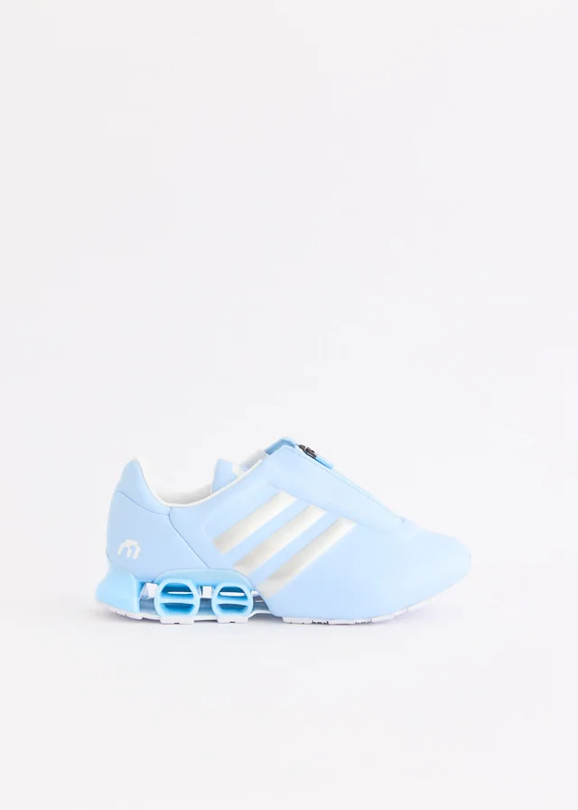 Adidas x MIAOU Megaride ‘Glow Blue Silver Metallic' Sneakers in silver met-power blue, image 1 of 1 from Incu
