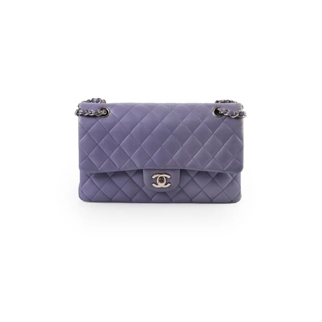 Chanel M/L Classic Flap Lambskin Purple in Purple Lambskin from The Purse Affair, photo 1 of 1