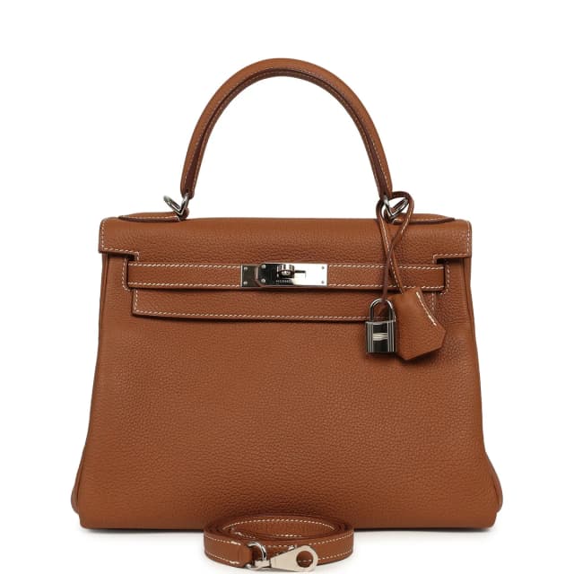 Hermès Kelly Retourne 28 Gold Togo Palladium Hardware in Gold Togo from Madison Avenue Couture, photo 1 of 1