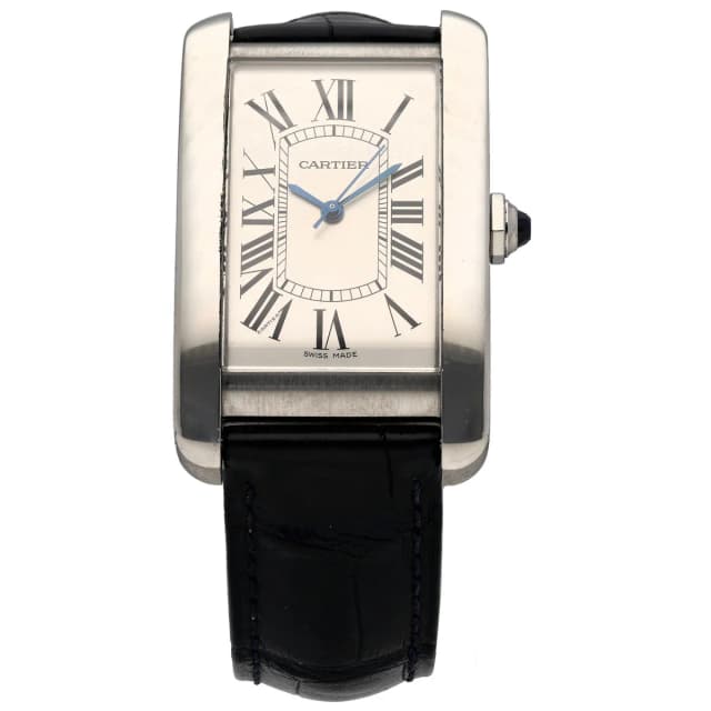 Cartier Tank Americaine WSTA0018 26.5mm Stainless Steel Watch in Leather from H&T, photo 1 of 1