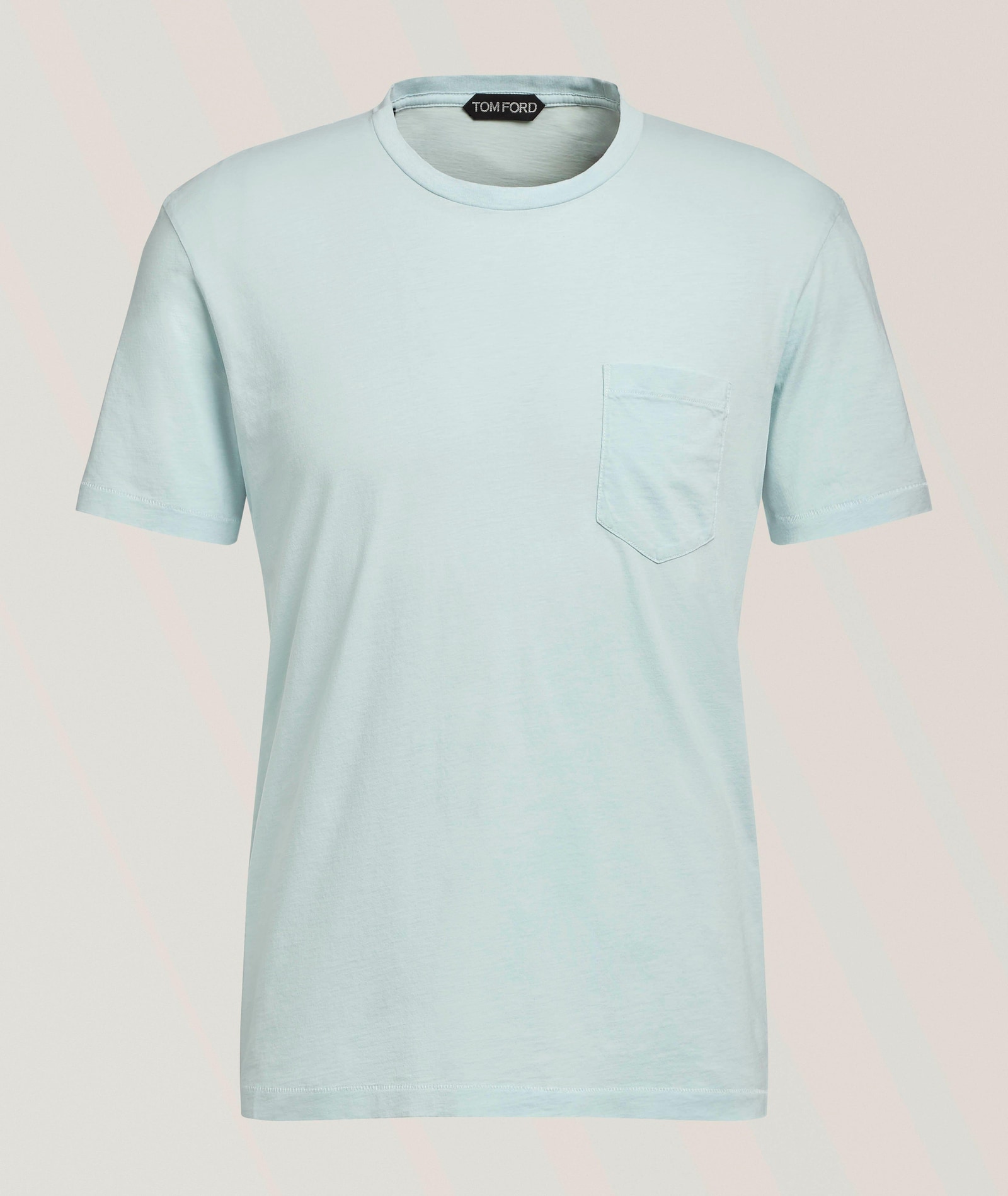 Cotton-Silk Slub Crewneck T-Shirt in Blue, image 1 of 1 from Harry Rosen