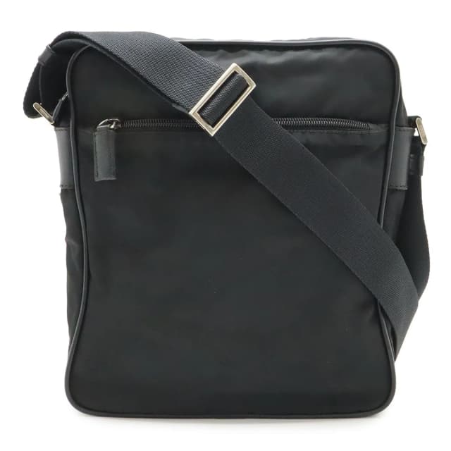 Prada Shoulder Bag Crossbody Nylon Leather Nero Black Silver in Black Nylon from The Reluxe, photo 1 of 1