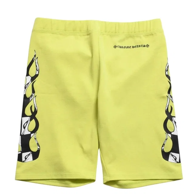 Chrome Hearts Matty Boy Link Biker Shorts Lime Green Cotton in Green from The Reluxe, photo 1 of 1