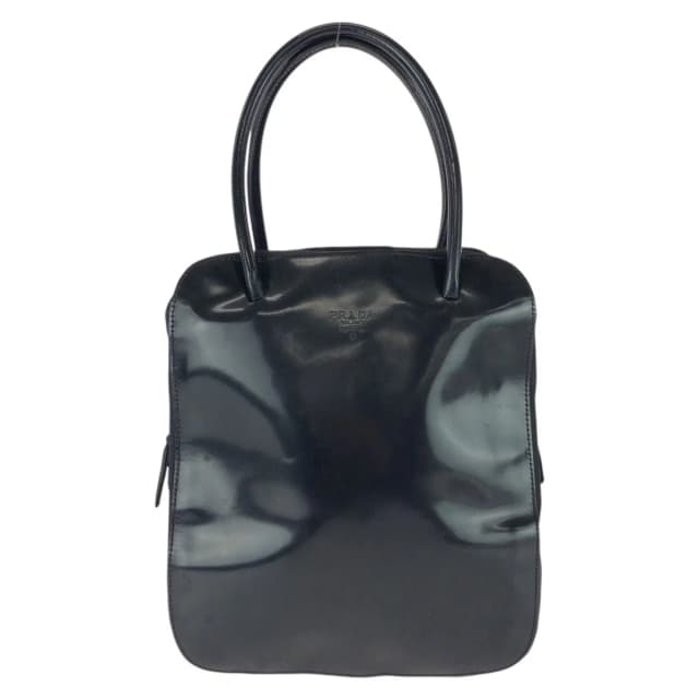 Prada Vintage Tessuto Black Silver Patent Leather Tote in Black Patent leather from The Reluxe, photo 1 of 1