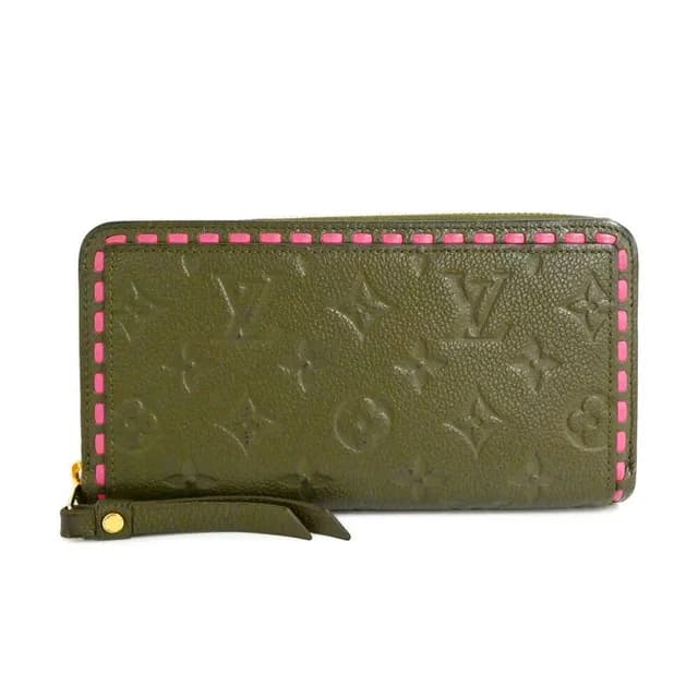 Louis Vuitton Zippy Wallet Monogram Empreinte Khaki Green Zip Around in Green Leather from The Reluxe, photo 1 of 1