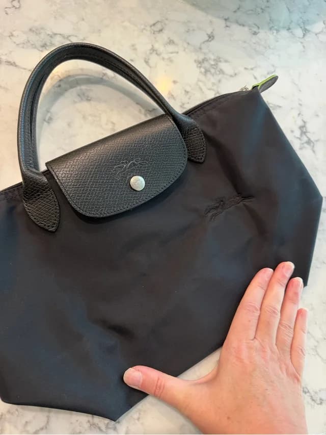 Longchamp Le Pliage Green Small Top Handle Bag in black Canvas from Poshmark, photo 1 of 1