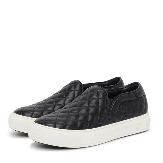 Ferragamo Quilted Lambskin Lisa 1 Slip-On Sneakers 6.5 in Black Lambskin from Blue Spinach, photo 1 of 1
