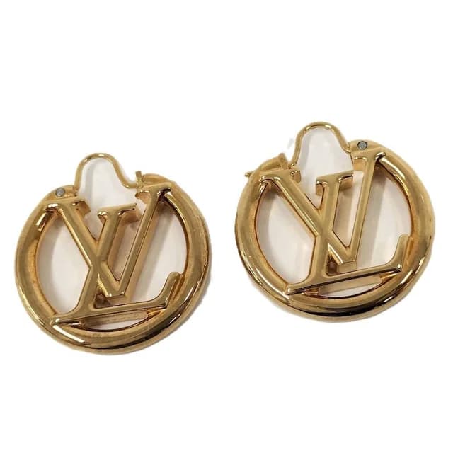 Louis Vuitton Circle Earrings Plated Gold in Gold from The Reluxe, photo 1 of 1