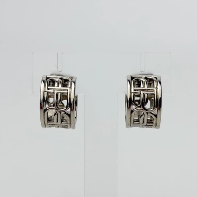 Balenciaga BB Logo Hoop Earrings Plated Silver Vintage in Silver from The Reluxe, photo 1 of 1