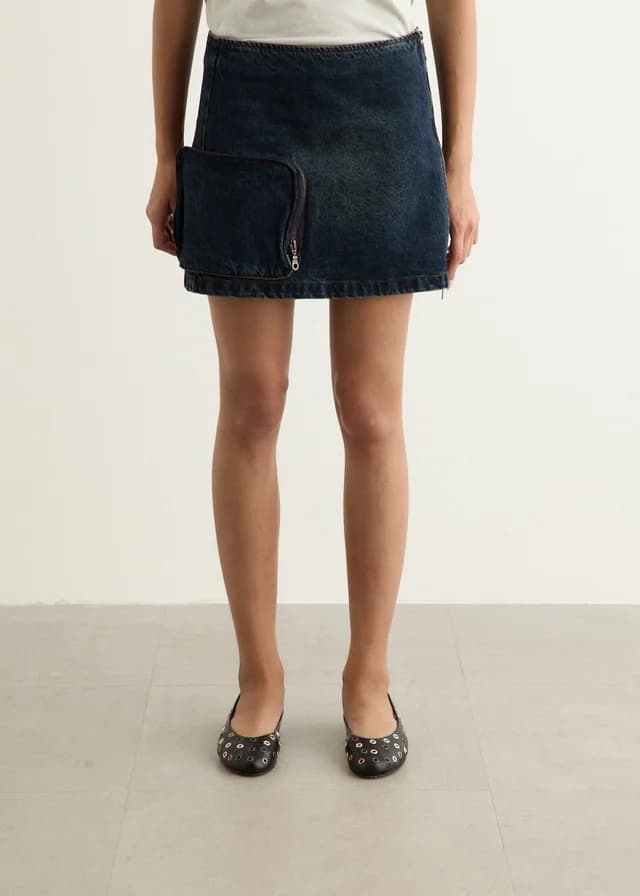 LARRIET Women's Rec Skirt in DIRTY INDIGO, image 1 of 1 from Incu