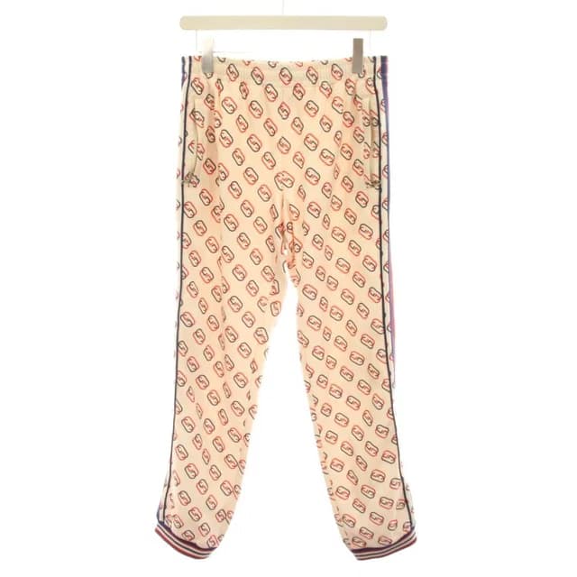 Gucci Jersey Interlocking G Track Pants Side Line GG Logo XS Beige Red Navy YM in Beige Nylon from The Reluxe, photo 1 of 1