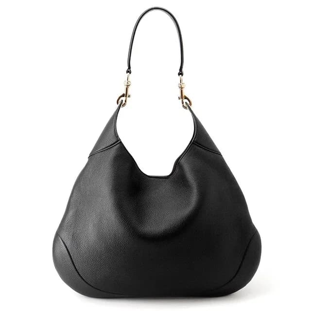 Gucci Shoulder Bag B Medium Leather 2-Way Black in Black Leather from The Reluxe, photo 1 of 1