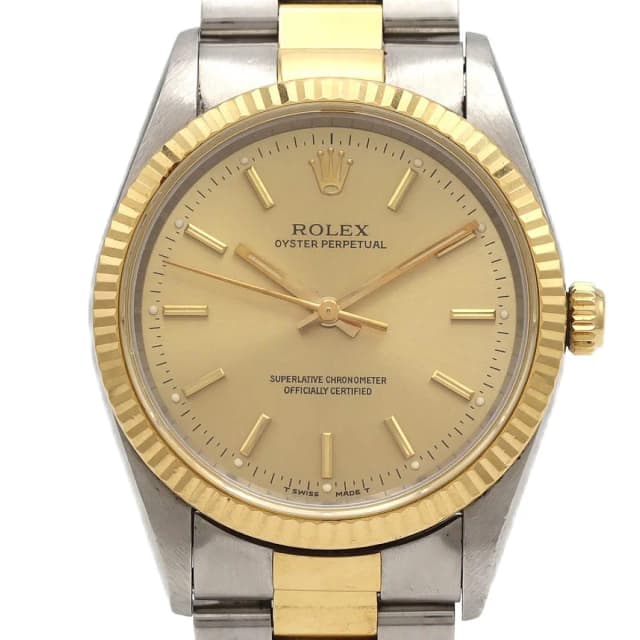 Rolex Oyster Perpetual Stainless Steel Yellow Gold Automatic Watch in Yellow from The Reluxe, photo 1 of 1