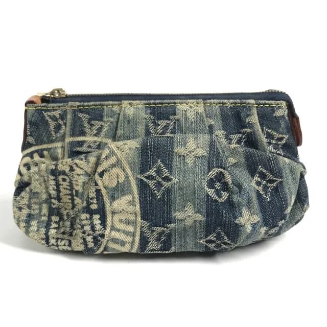 Louis Vuitton Pouch Trousse Raye Monogram Denim Blue in Blue Denim from The Reluxe, photo 1 of 1