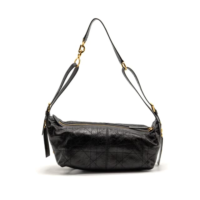 Dior Medium D-Journey Bag Crinkled Calfskin Black GHW in Black Calfskin from EMIER, photo 1 of 1