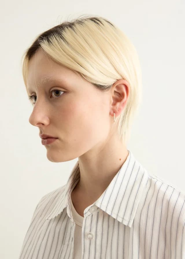 Incu Collection Gold Half Hoop Earrings in Gold, image 1 of 1 from Incu