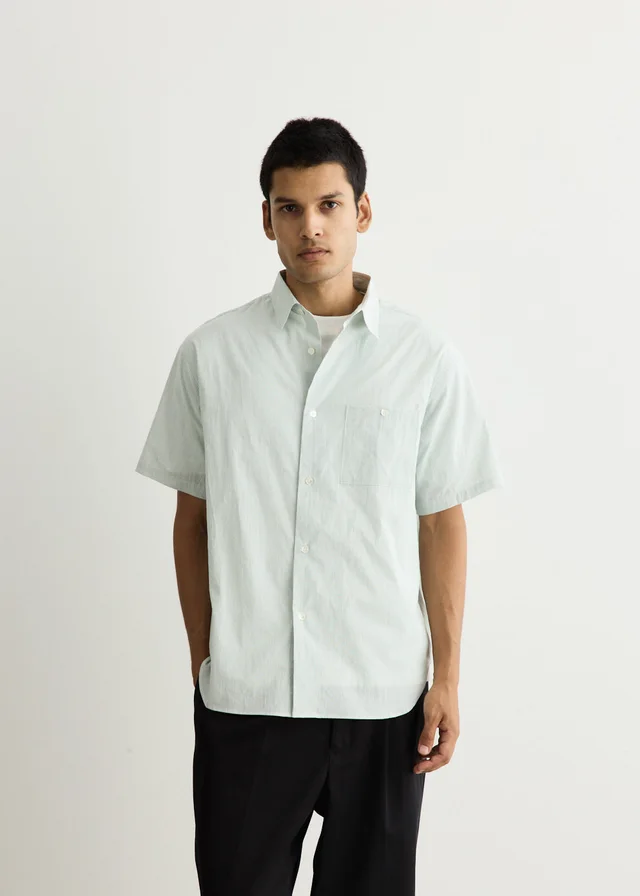 Saturdays NYC Bruce Stripe Shirt in Green, image 1 of 1 from Incu