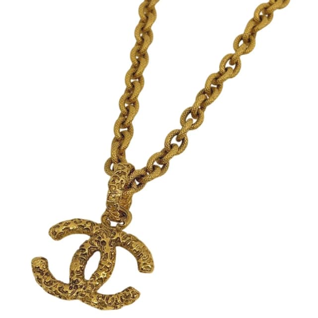 Chanel CC Logo Chain Necklace Gold Plated in Gold from The Reluxe, photo 1 of 1