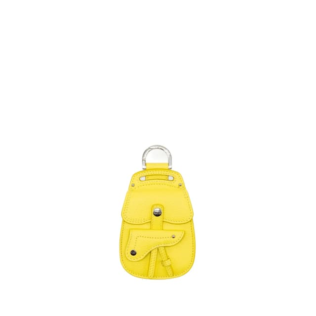 Dior Saddle Coin Pouch/Bag Charm Yellow SHW in Yellow Leather from EMIER, photo 1 of 1