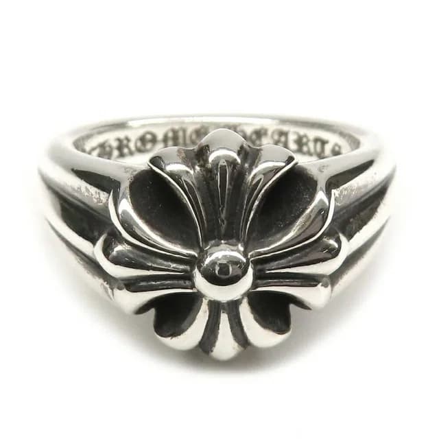Chrome Hearts Ring Small Cutout CH Plus 925 Sterling Silver with Invoice in Silver from The Reluxe, photo 1 of 1