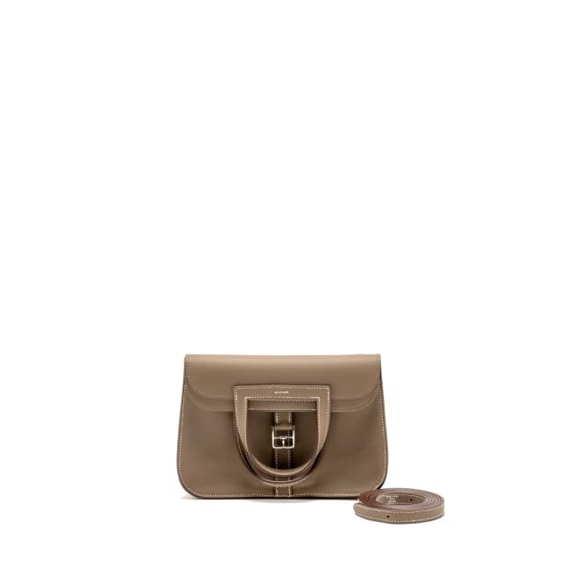 Hermès Mini Halzan 22 Swift Etoupe SHW Stamp W in Taupe Swift leather from EMIER, photo 1 of 1
