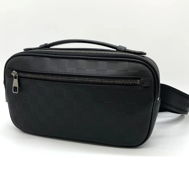 Louis Vuitton Ambler Belt Bag Leather Damier Infini Black in Black Leather from The Reluxe, photo 1 of 1