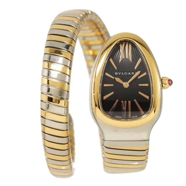 Bvlgari Serpenti Tubogas Watch Black 18k Pink Gold Quartz in Black from The Reluxe, photo 1 of 1