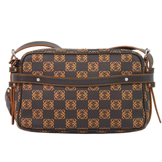 Loewe Anagram Shoulder Bag Brown Orange Second in Brown Canvas from The Reluxe, photo 1 of 1