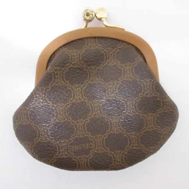 Celine High Quality Vintage Macadam Pattern Kiss Lock Wallet Compact Coin Purse in Leather from The Reluxe, photo 1 of 1