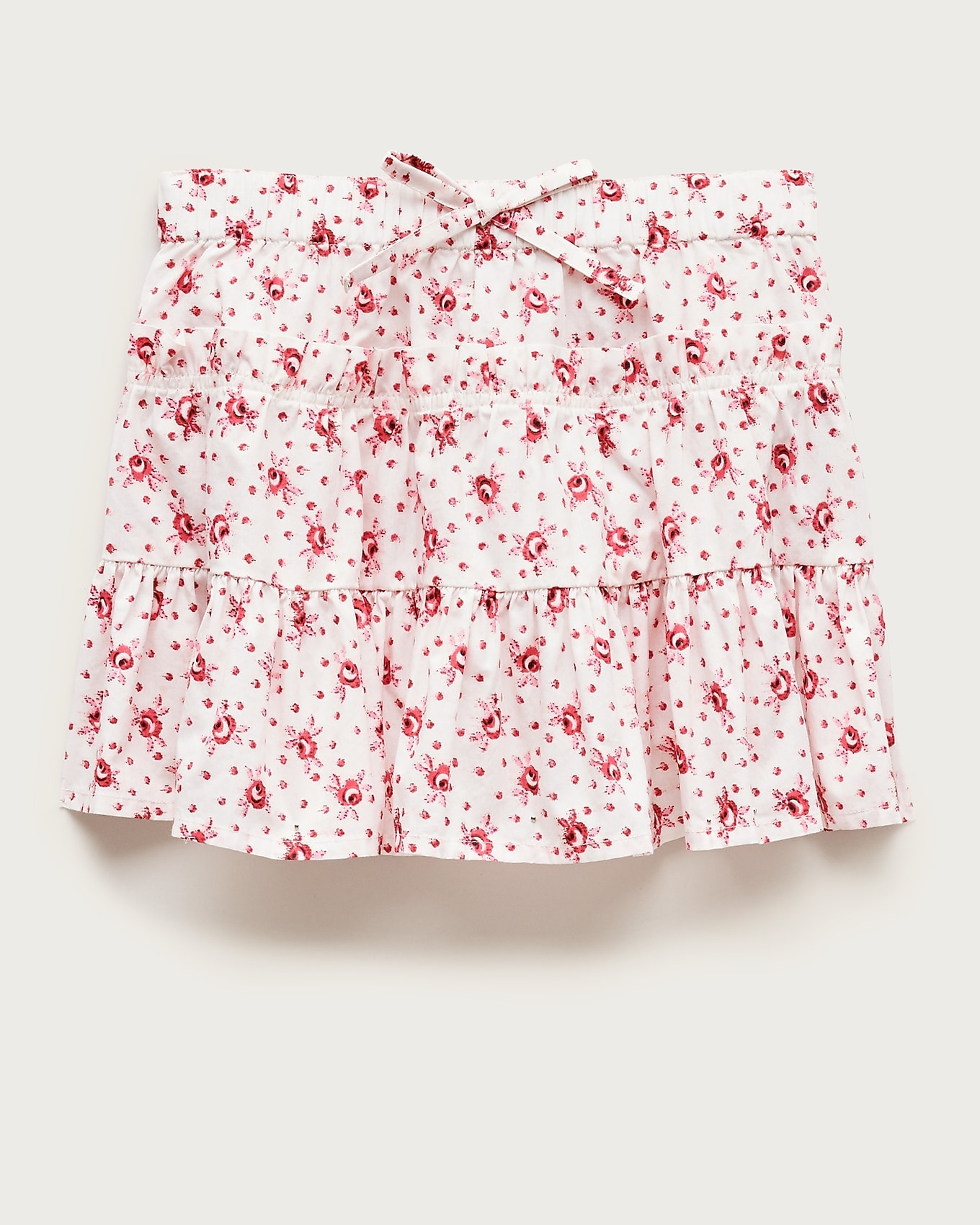 J.Crew Girls' tiered skirt in floral in PINK, image 1 of 1 from J.Crew (US)