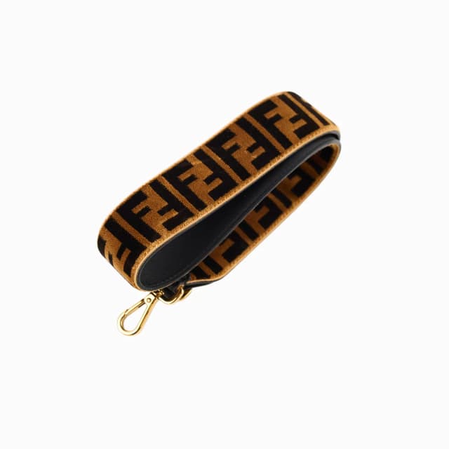 Fendi FF jacquard strap velvet browm in Velvet from The Purse Affair, photo 1 of 1