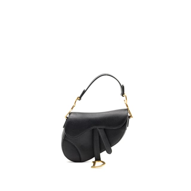 Dior Mini Saddle grained calfskin black GHW in Black Caviar leather from EMIER, photo 1 of 1
