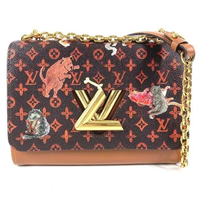 Louis Vuitton Shoulder Bag Sac Twist MM Monogram Canvas Brown in Brown Coated canvas from The Reluxe, photo 1 of 1