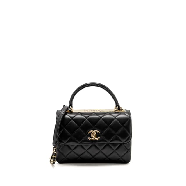 Chanel Top Handle Trendy CC Flap Bag Lambskin Black LGHW in Black Lambskin from EMIER, photo 1 of 1